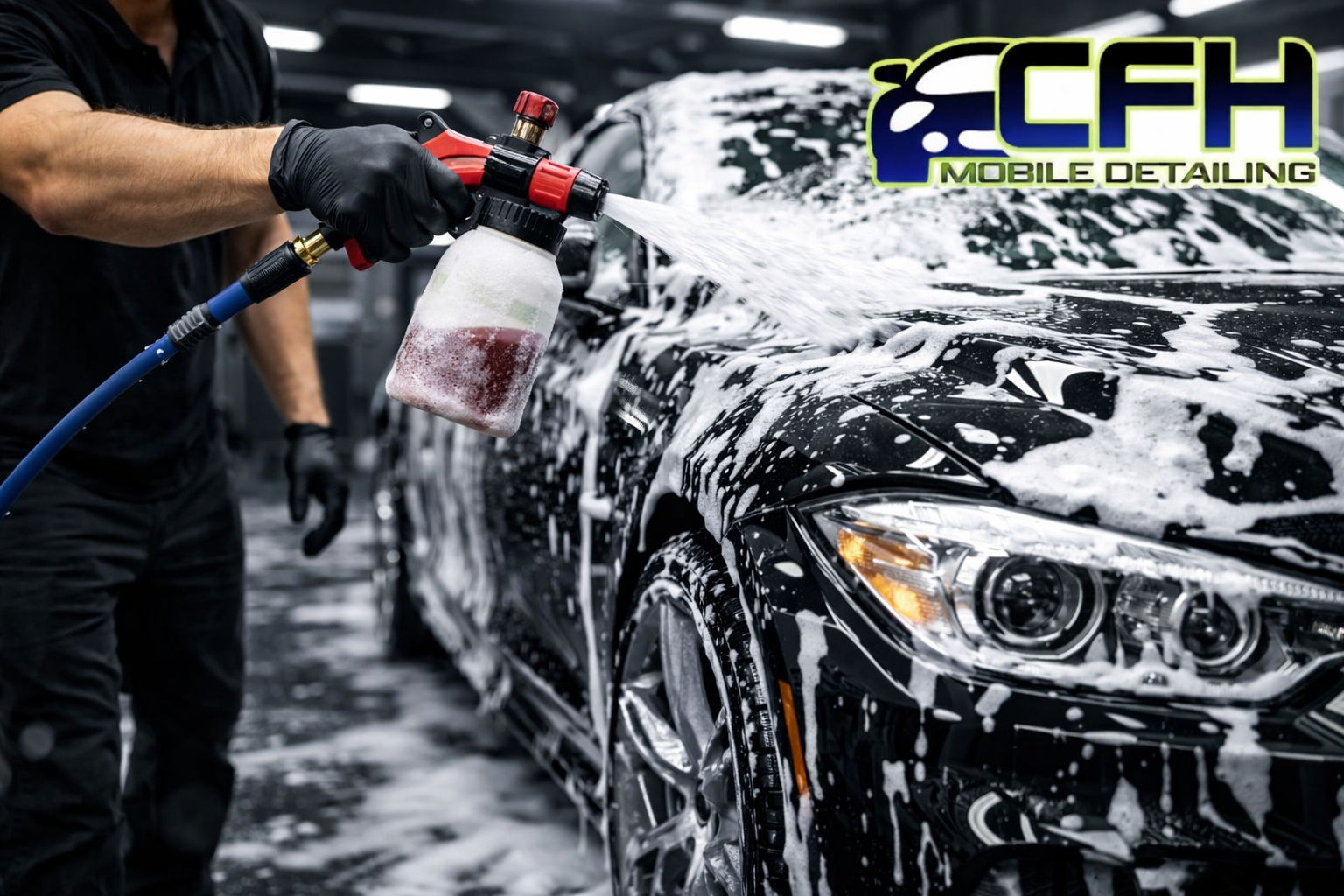 Foam bath & contactless wash